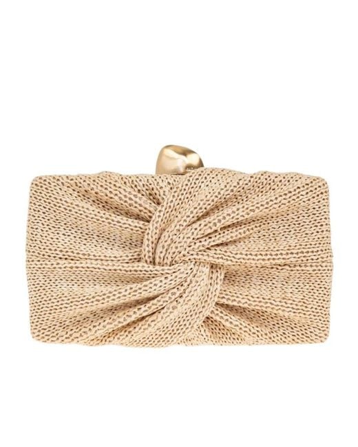 Cult Gaia Natural Lisse Clutch Bag
