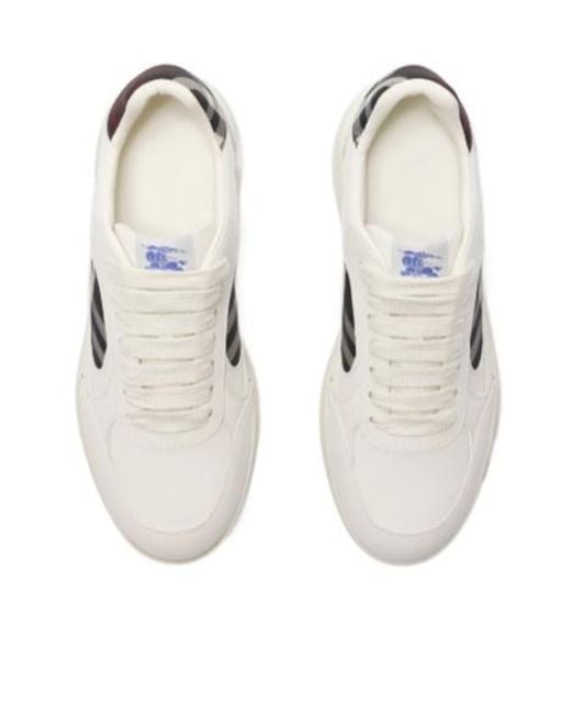 Burberry Multicolor Checked Low-Top Sneakers for men
