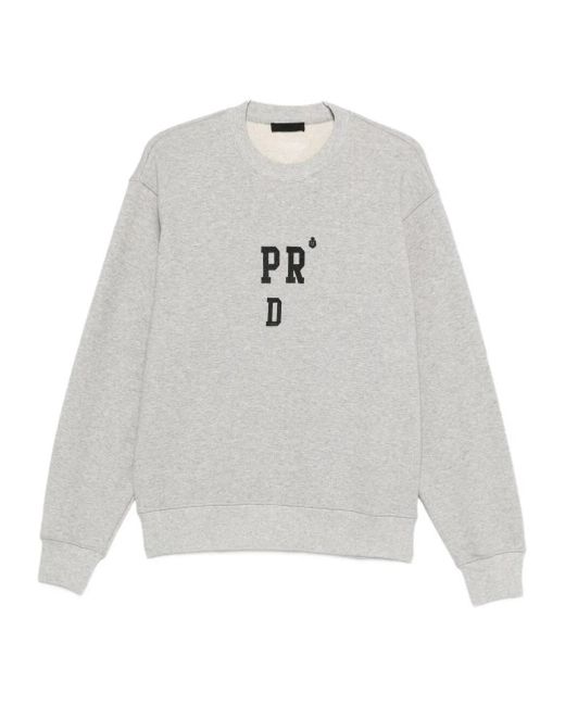 Prada White Logo-Embroidered Sweatshirt for men