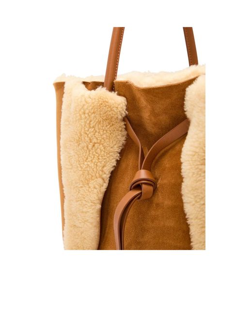 Gabriela Hearst Brown Lamb Plush Tote Bag