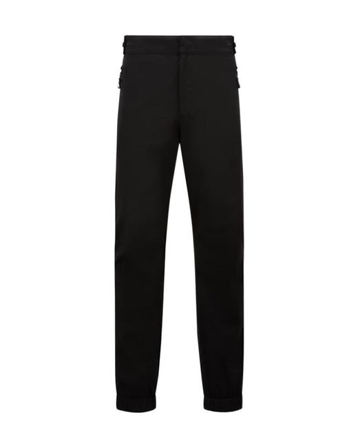 Moncler Black Grenoble Zipped Pocket Tailored Trousers for men