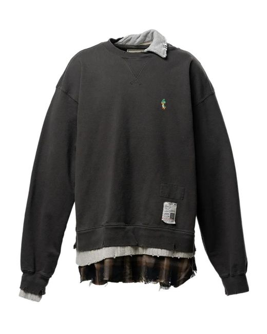 Maison Mihara Yasuhiro Gray Layered Graphic Sweatshirt for men