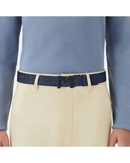 Montblanc Blue M Buckle Extreme 3.0 Reversible Belt for men