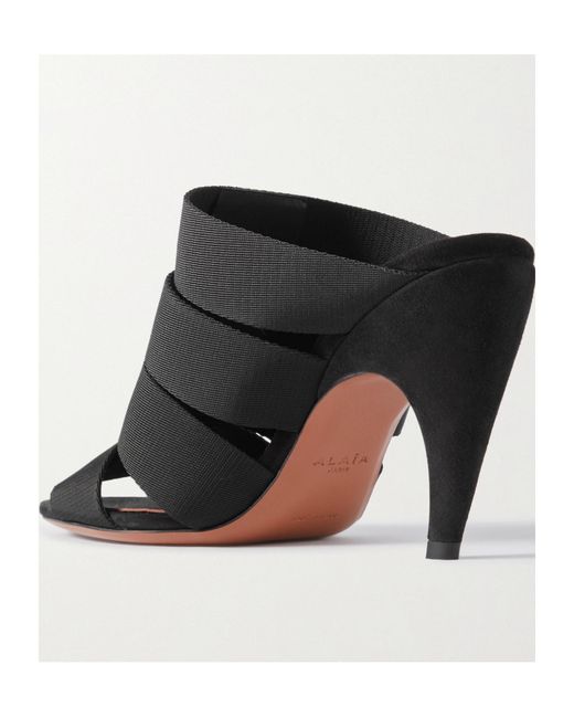 Alaïa Black Strappy Sandals