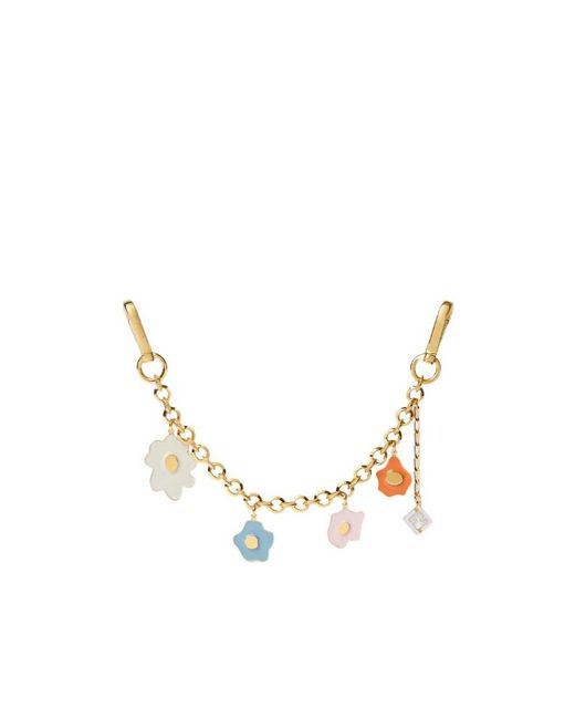 Fendi Metallic Sunny Side Flowers Bag Charm