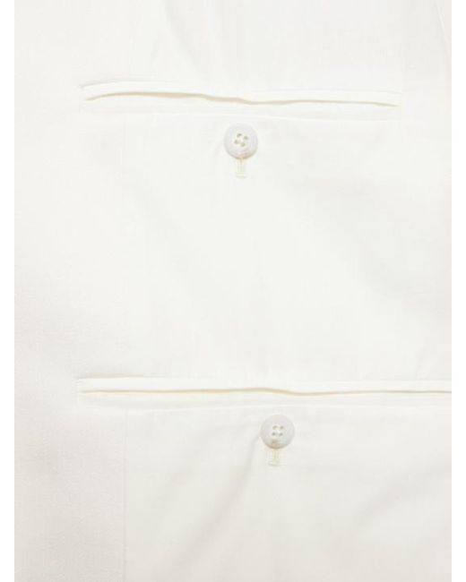 Ann Demeulemeester White Agnes Wool Satin Asymmetric Jacket
