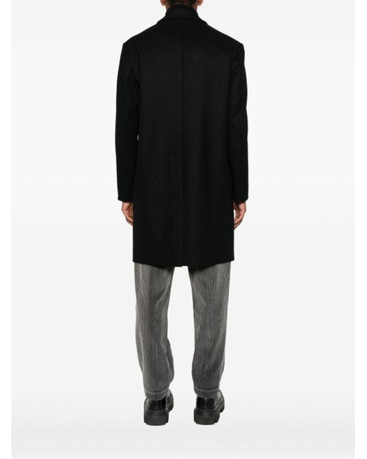 Barena Black Double-Buttoned Padded Coat for men