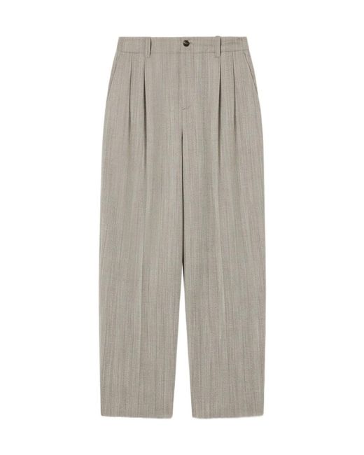 Golden Goose Deluxe Brand Gray Pleated Trousers for men