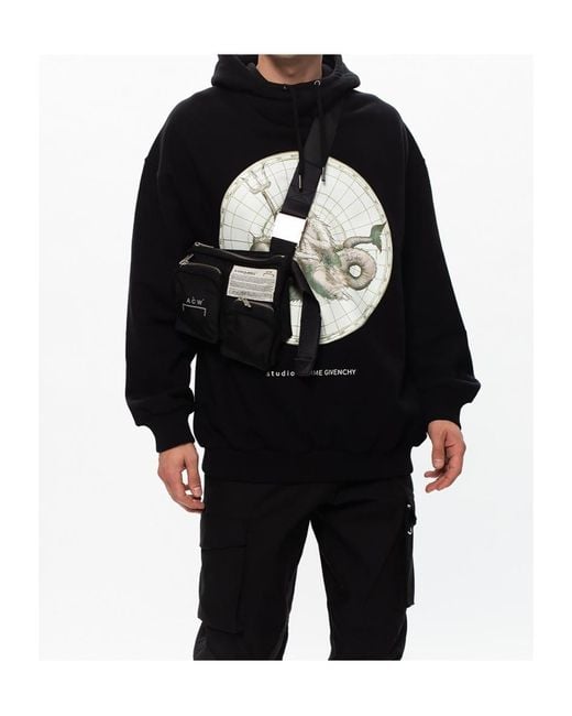 Givenchy Blue Graphic Print Hoodie for men