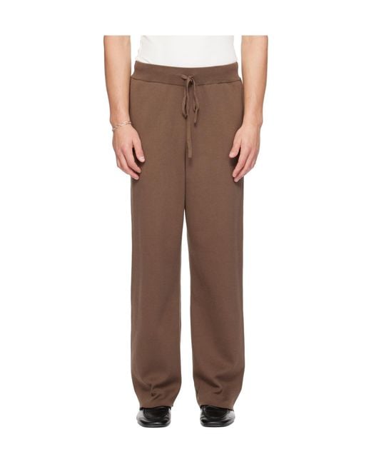 Entire studios Brown Straight Leg Knit Sweatpants for men