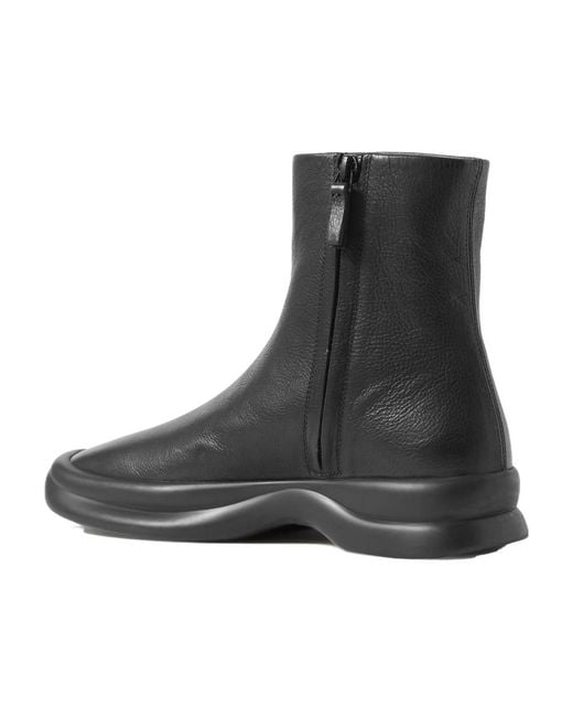 The Row Black Round-Headed Ankle Boots