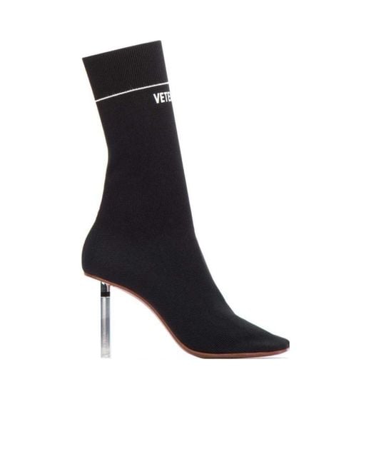 Vetements Black Knitted Hosiery Boots