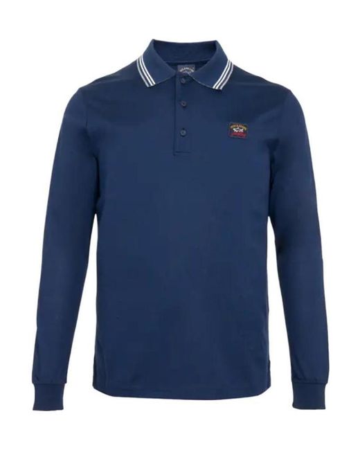 Paul & Shark Blue Logo Details Polo Shirt for men