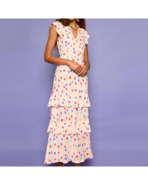 Rixo Pink Printed Pattern Dress