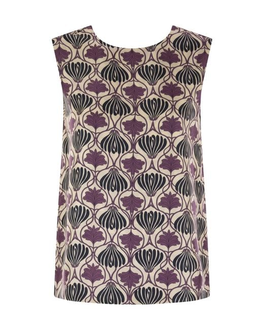 Max Mara Multicolor 'S Timetop All-Over Printed Reversible Top
