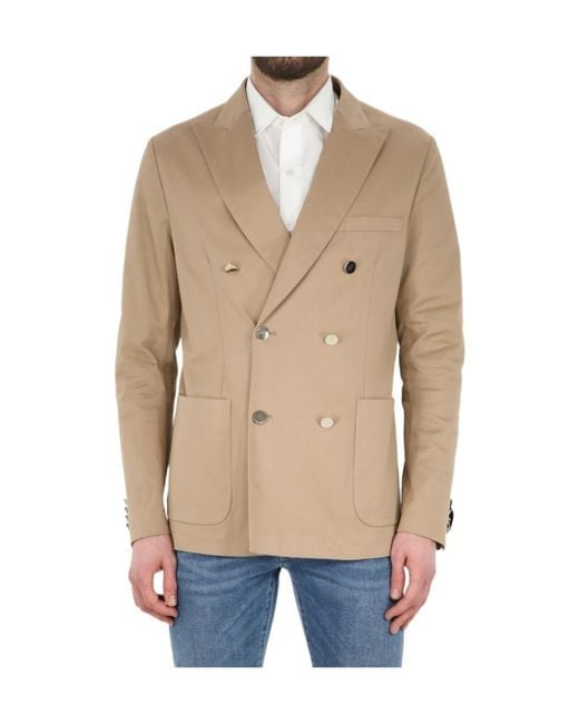 Tonello Natural Double-Breasted Jacket for men