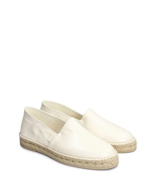 AMI White Leather Espadrilles for men