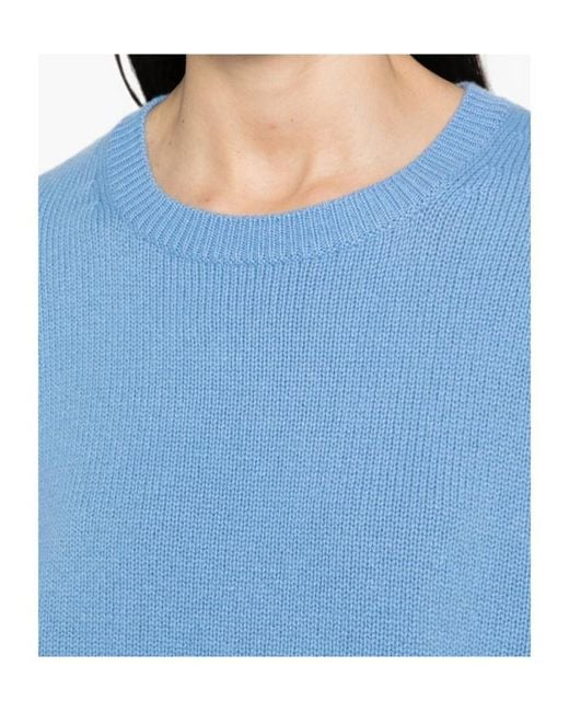 Lisa Yang Blue Mila Crew-Neck Sweater