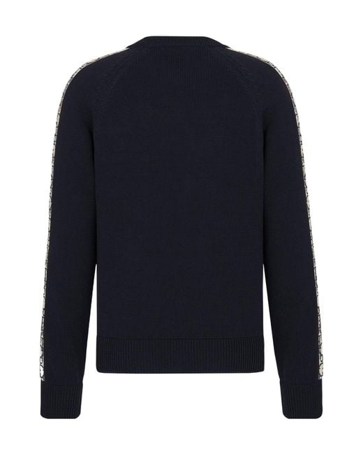 Dior Blue Homme Crewneck Knitted Jumper for men