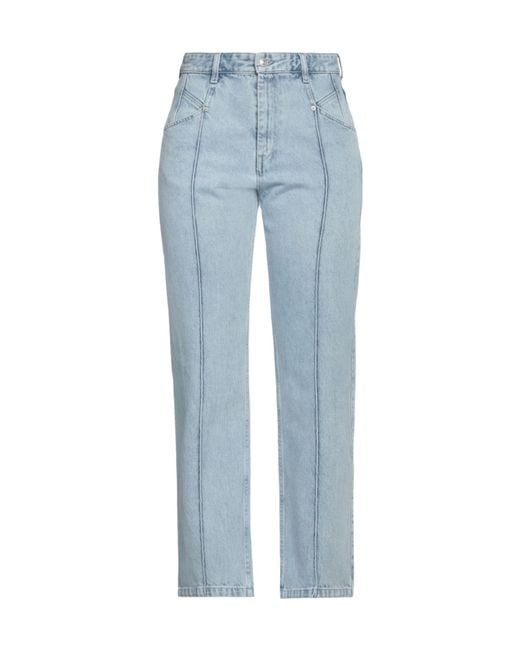 Isabel Marant Blue Light-Colored Straight-Leg Jeans