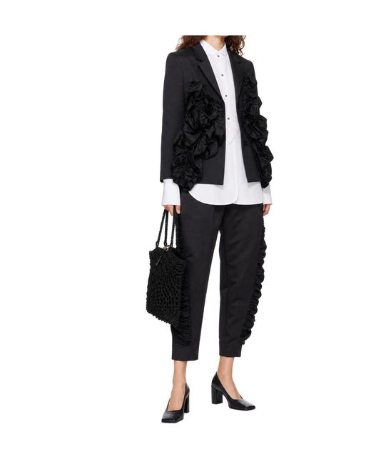 Comme des Garçons Black Casual Pants With An Elastic Waistband