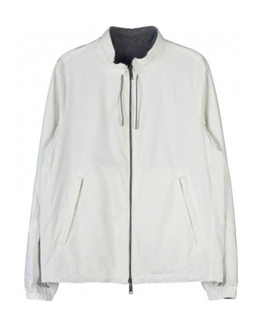 Zegna Gray Long-Sleeved Double-Sided Casual Jacket for men