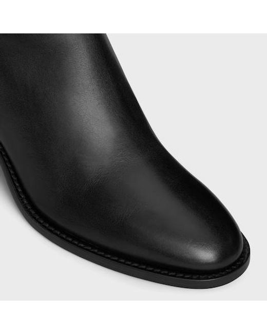 Céline Black Garance Triomphe Strap Boot