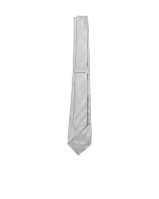Tom Ford White Textured Tie for men