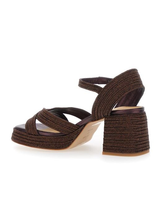 Castaner Brown Castañer Buckled Heeled Sandals