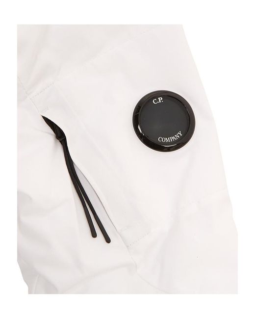 C P Company White Hooded Down Jacket for men