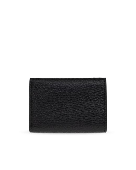 Furla Black Idea Logo Plaque Small Wallet
