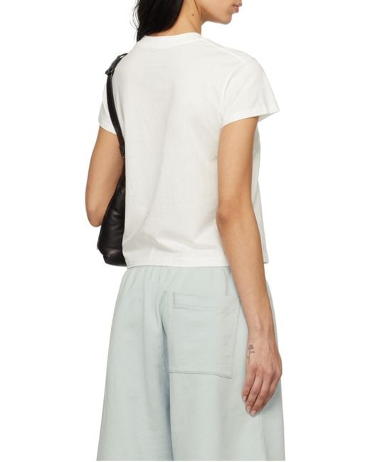 MM6 by Maison Margiela White Relaxed Fit Cotton T-Shirt
