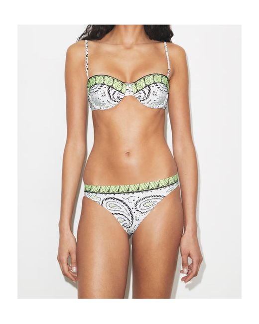 Tory Burch Metallic Printed Underwire Bikini Top