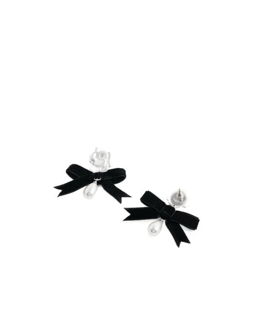 Self-Portrait Multicolor Pearl Bow Earring