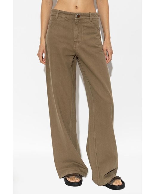 Christopher Esber Natural Straight-Leg Jeans With Belt Loops
