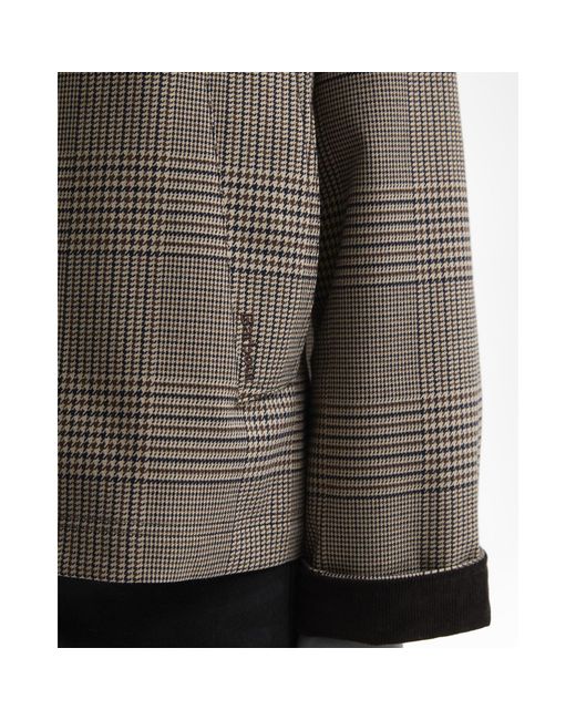 Barbour Brown Check Hooded Short Jacket