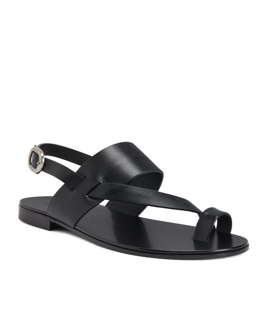 Giuseppe Zanotti Black Hezra Buckled Thong Sandals for men