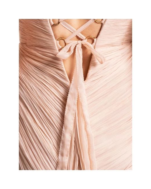 Maria Lucia Hohan Pink Draped Patchwork Dress