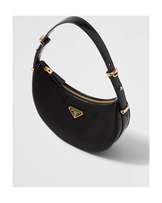 Prada Black Logo-Plaque Zipped Handbag
