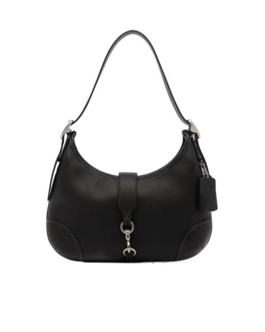 COACH Black Hampton Hobo Bag