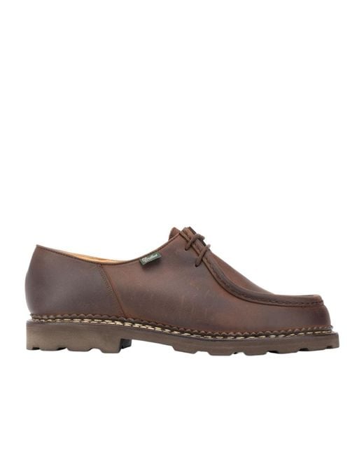 Paraboot Brown Michael Marche Lace-Up Shoes for men