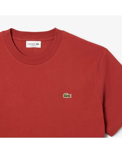 Lacoste Red Eyecatching And Versatile Top for men