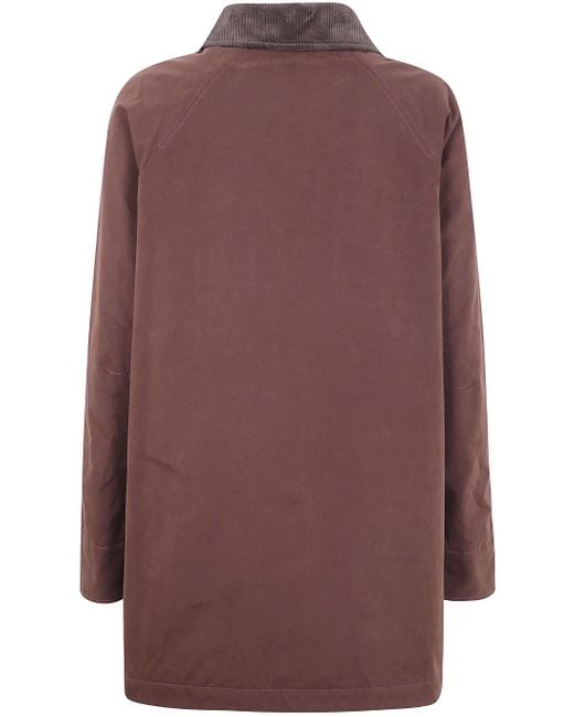 Aspesi Brown Corduroy-Collar Cotton Jacket