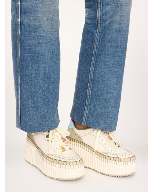 Chloé Natural Chloé Nama Wedge Sneakers