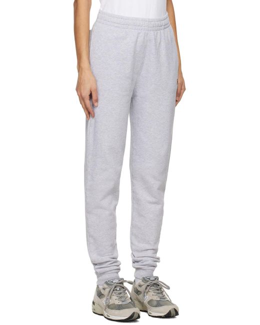 Maison Kitsuné Gray Maison Kitsun Fox Head Patch Sweatpants