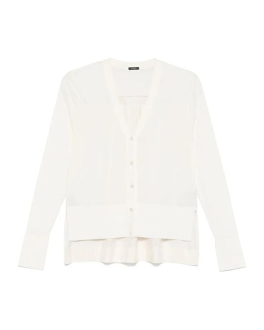 Joseph White Panelled Cardigan
