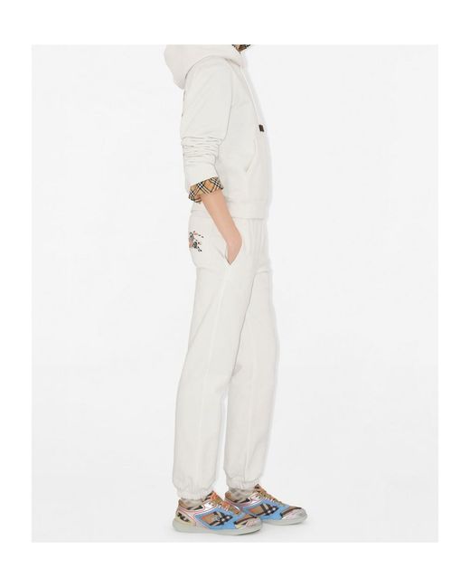Burberry White Elasticated Waist Pants