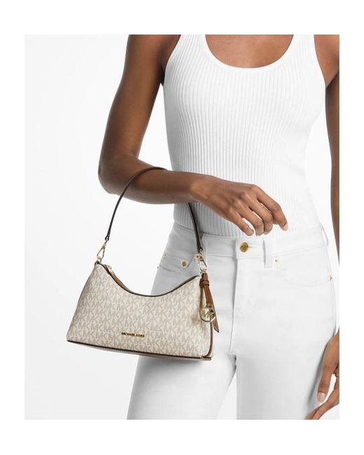 Michael Kors Natural Sammy Small Signature Logo Convertible Crossbody Bag