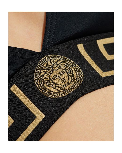 Versace Black Medusa Bikini Top