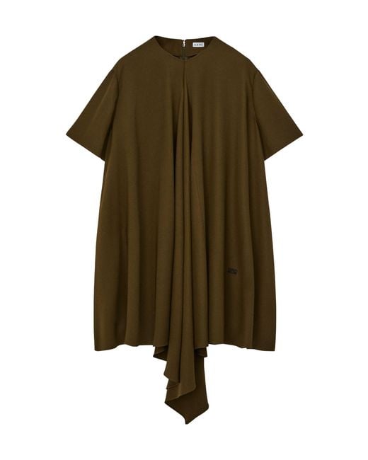 Loewe Green Viscose Trapeze Dress